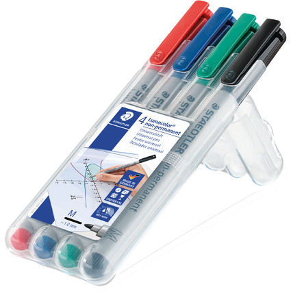 STAEDTLER Marqueur non permanent 315M Lumocolor, tui de 4