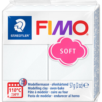 FIMO Pte  modeler SOFT,  cuire, 57 g, blanc