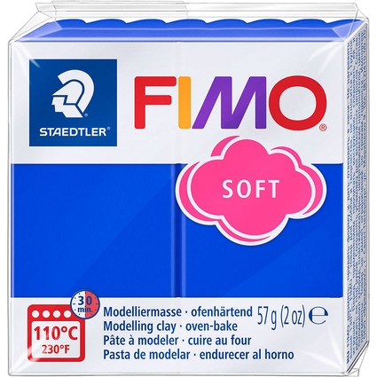 FIMO Pte  modeler SOFT,  cuire, 57 g, bleu brillant