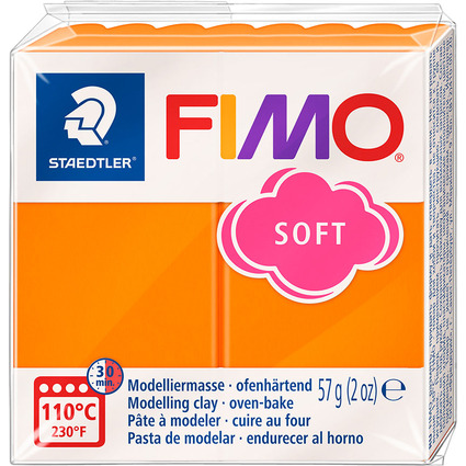 FIMO Pte  modeler SOFT,  cuire, 57 g, mandarine