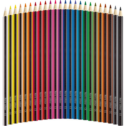 STAEDTLER Crayon de couleur Noris Colour, tui carton de 24