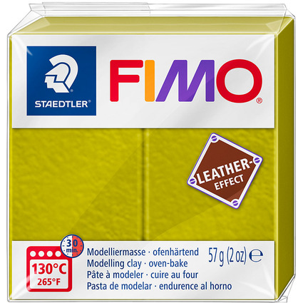 FIMO EFFECT LEATHER Pte  modeler, 57 g, olive