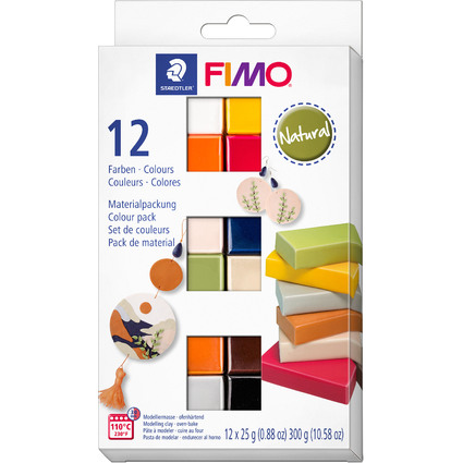 FIMO SOFT Kit de pte  modeler "Natural", set de 12