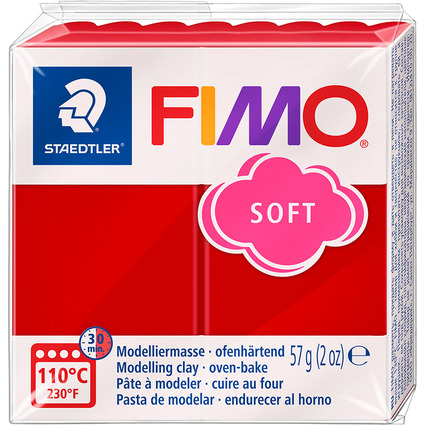 FIMO Pte  modeler SOFT,  cuire, 57 g, rouge