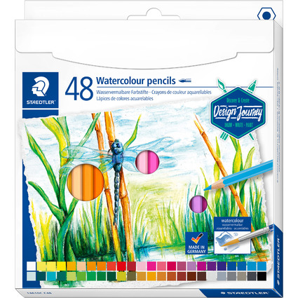 STAEDTLER Crayon aquarelle Design Journey, tui carton de 48