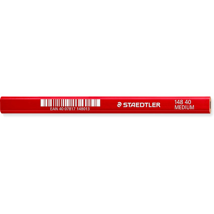 STAEDTLER Crayon de charpentier "moyen", ovale, marron rouge