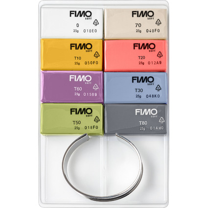 FIMO SOFT Kit de pte  modeler "Trend Colours", kit de 8