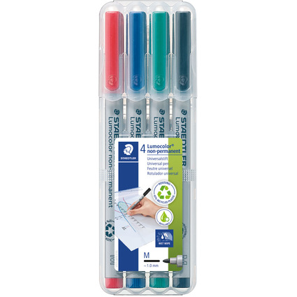 STAEDTLER Marqueur non permanent 315M Lumocolor, tui de 4