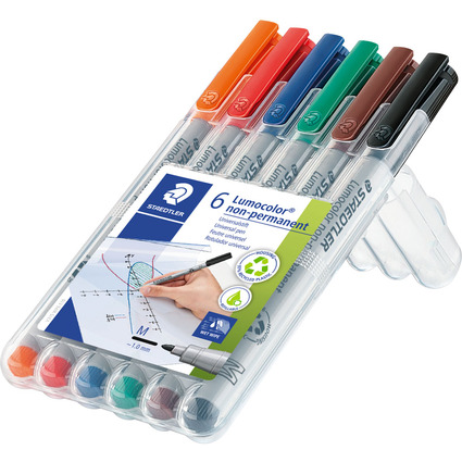 STAEDTLER Marqueur non permanent 315M Lumocolor, tui de 6
