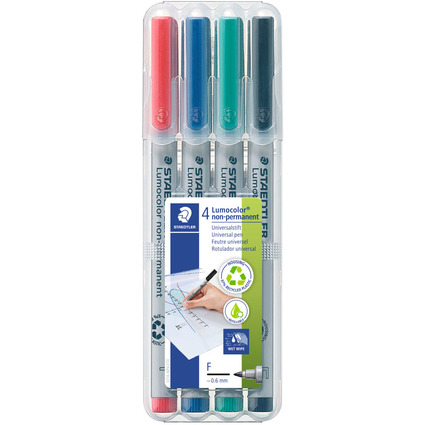 STAEDTLER Marqueur non permanent 316F Lumocolor, tui de 4