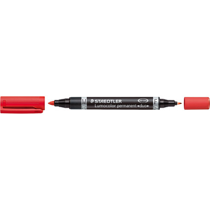 STAEDTLER Marqueur permanent 348 Lumocolor duo, rouge