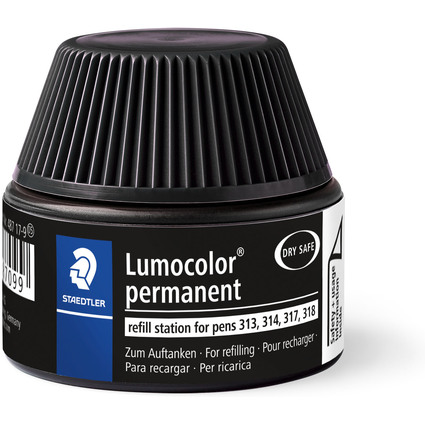STAEDTLER Flacon de recharge Lumocolor, permanent, noir