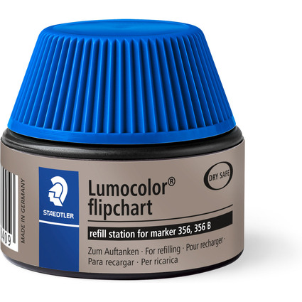 STAEDTLER Lumocolor flacon de recharge 488 56, bleu, pour