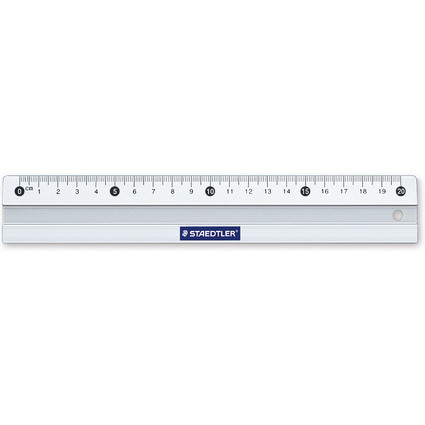 STAEDTLER Rgle en mtal, en aluminium, 200 mm
