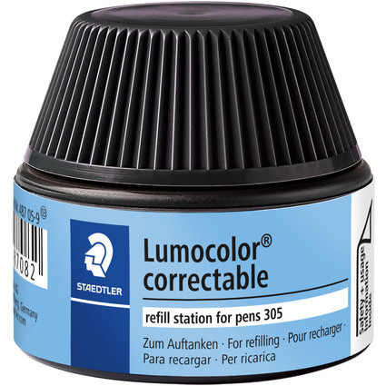 STAEDTLER Flacon de recharge Lumocolor 487 05, noir