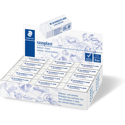 STAEDTLER Gomme plastique rasoplast 526 B30, blanc