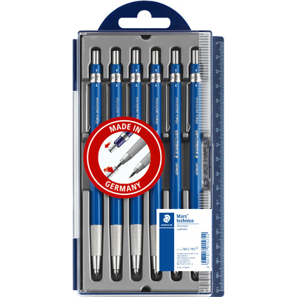 STAEDTLER Porte-mine Mars technico 780 C, bleu, tui de 6