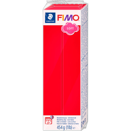 FIMO SOFT Pte  modeler,  cuire, rouge indien