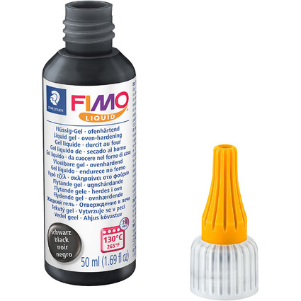 FIMO Gel liquide dcoratif, durcit au four, 50 ml, noir