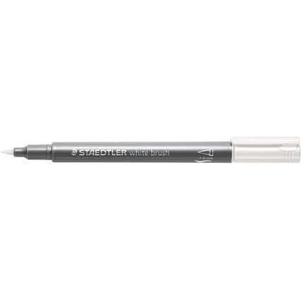 STAEDTLER Feutre pinceau mtallis, blanc