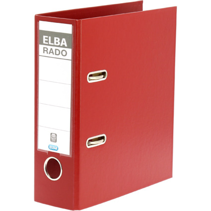 ELBA classeur rado plast, format A5 haut, dos: 75 mm, rouge