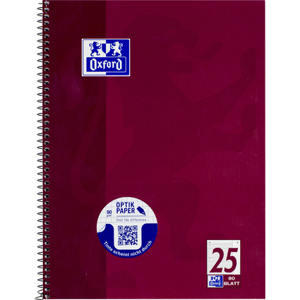 Oxford Cahier  spirale, A4+, lign, 160 pages,