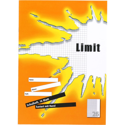 LANDR cahier "LIMIT" A4, linature 26 / quadrill 5 mm