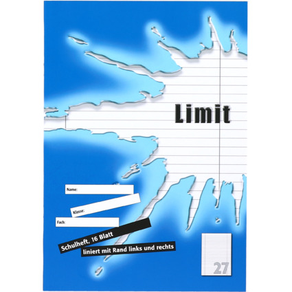 LANDR cahier "LIMIT" A4, linature 27 / 9 mm lign