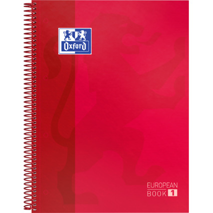 Oxford Cahier  spirale European Book 1, A4+, quadrill