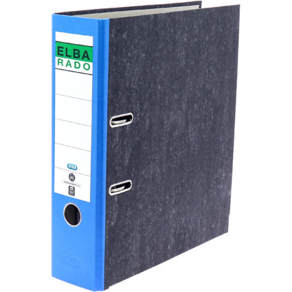 ELBA classeur rado papier marbr, largeur de dos: 80 mm,bleu