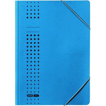 ELBA Chemise  lastiques chic, en carton, A4, bleu