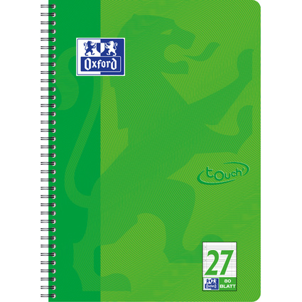 Oxford Cahier Touch, A4+, lign, 160 pages, vert herbe