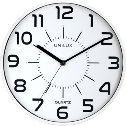 UNiLUX Horloge  quartz "POP", diamtre: 300 mm, blanc