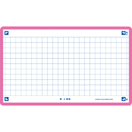 Oxford Fiches "Flash 2.0", 75 x 125 mm, quadrill, fuchsia