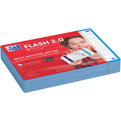 Oxford Fiches "Flash 2.0", 105 x 148 mm, turquoise