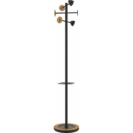 UNiLUX Porte-manteau BORA BAMBOO, noir-bambou