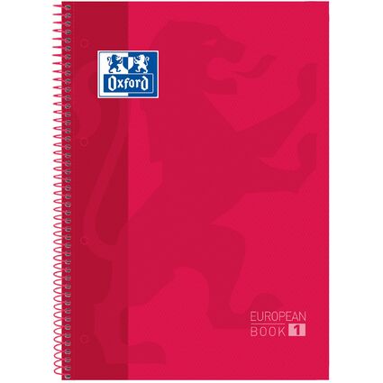 Oxford Cahier  spirale European Book 1, A4+, quadrill