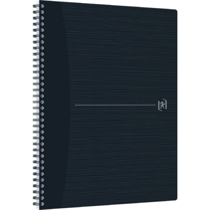 Oxford Cahier  spirales Origins, A4, quadrill, noir