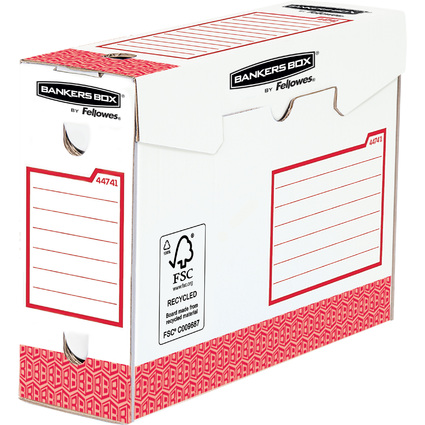 Fellowes BANKERS BOX Basic Bote d'archives Heavy Duty,rouge