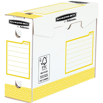 Fellowes BANKERS BOX Basic Bote d'archives Heavy Duty,jaune