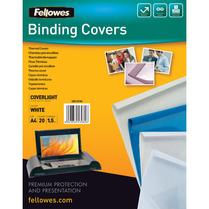 Fellowes Chemise  reliure thermique Coverlight, A4, 1,5 mm