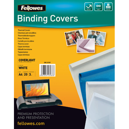 Fellowes Chemise  reliure thermique Coverlight, format A4,