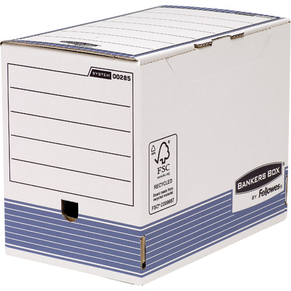 Fellowes BANKERS BOX SYSTEM bote d'archives, (L)200mm, bleu