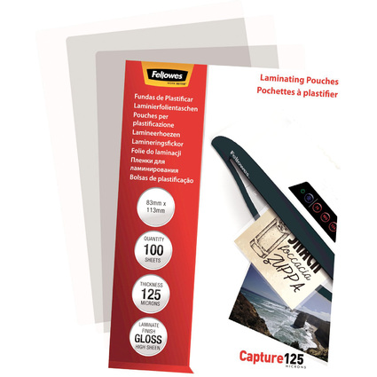 Fellowes Pochette de plastification, 83 x 113 mm