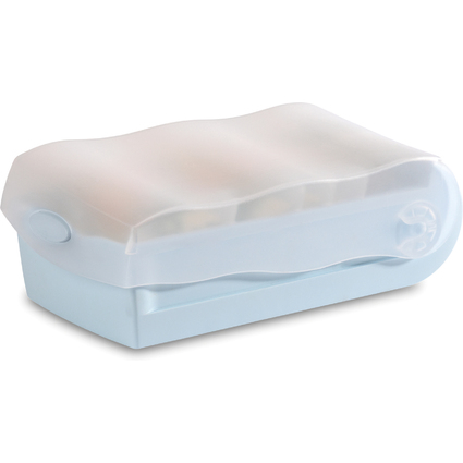 HAN Bote  fiches CROCO, A7, bleu pastel/translucide
