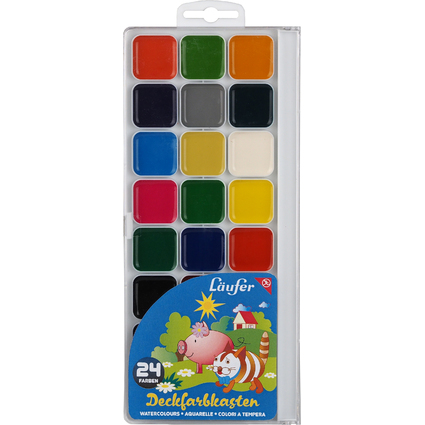 Lufer Bote de pastilles de peinture, 24 couleurs