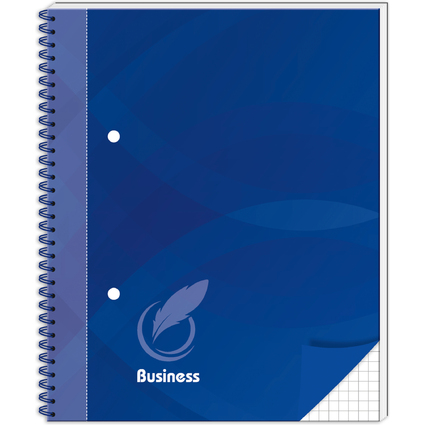 RNK Verlag Cahier spirale "Business blau", A5, quadrill