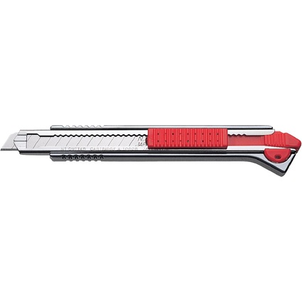 NT Cutter A-1000RP, boter en aluminium, 9 mm, argent/rouge