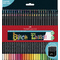 FABER-CASTELL Crayon de couleur Black Edition, tui de 50