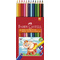 FABER-CASTELL Crayons de couleur triangulaire Jumbo, tui 12